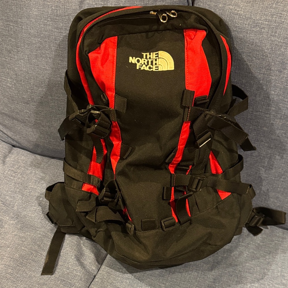 The North Face Men's Backpack in Black and Red